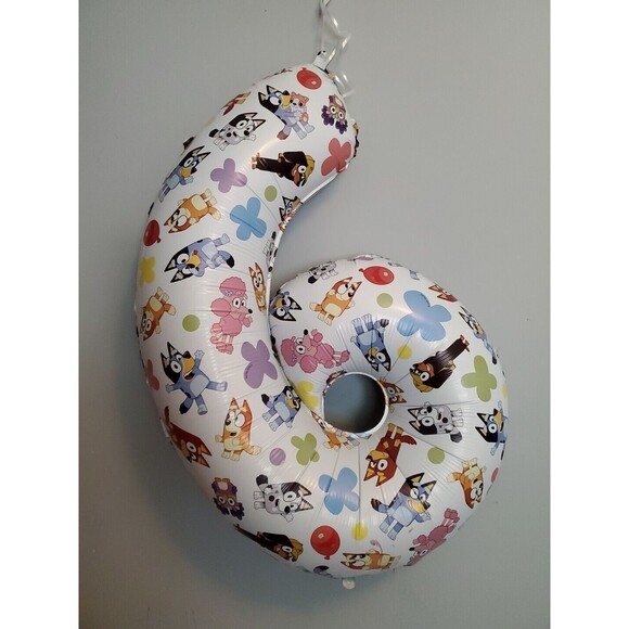 Bluey 26 Inch Number 6 Birthday Blow Up Foil Balloon New In Package - Picture 1 of 6